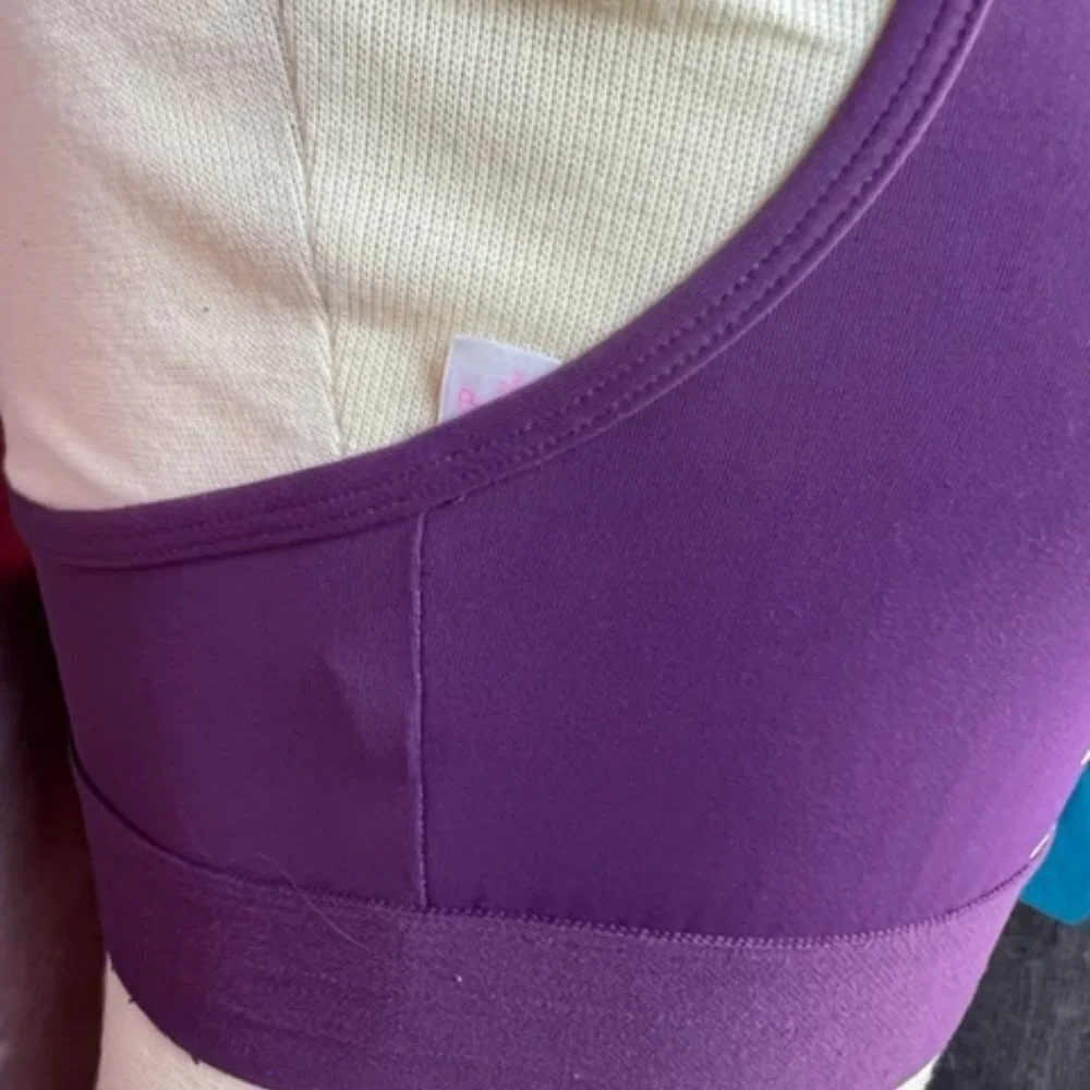 Womens Purple VS Pink Sports Bra Size S - Picture 3 of 6